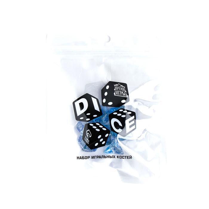 Набор кубиков для ролевых игр Время игры 7 шт., синий краповый - фото 3 - id-p225038819