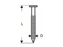 Гвозди для GSN 90-21 RK SN21RK 60RG (4000шт) (BOSCH)