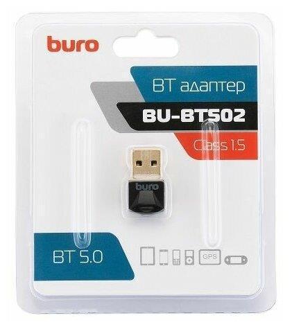 BURO Адаптер USB BU-BT502 BT5.0+EDR class 1.5 20м черный - фото 1 - id-p225048298