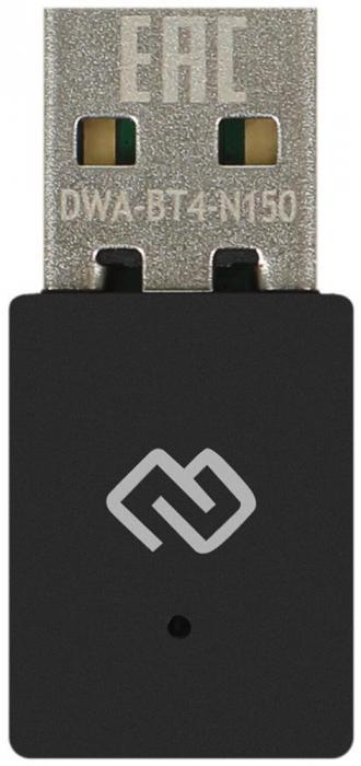 DIGMA Сетевой адаптер WiFi + Bluetooth DWA-BT4-N150 N150 USB 2.0 (ант.внутр.) 1ант. (упак.:1шт) - фото 1 - id-p225048301