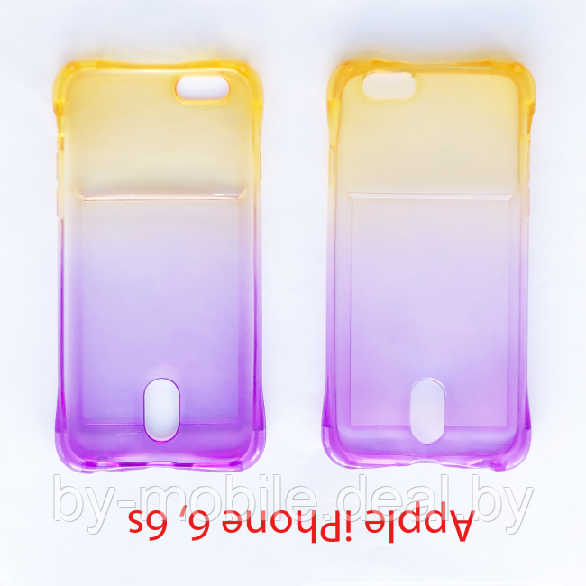 Чехол бампер Apple iPhone 6, 6s фиолетово-желтый - фото 1 - id-p225039436