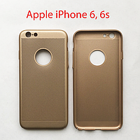 Чехол бампер Apple iPhone 6, 6s золотистый текстурный