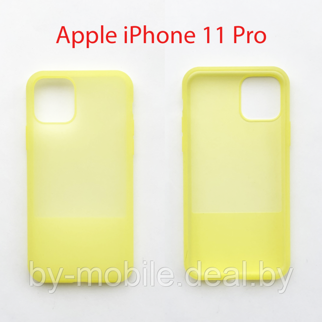 Чехол бампер Apple iPhone 11 pro желтый прозрачный - фото 1 - id-p225039448