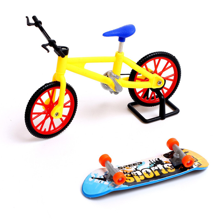 Набор пальчиковый скейтборд и велосипед, МИКС - фото 2 - id-p225039364