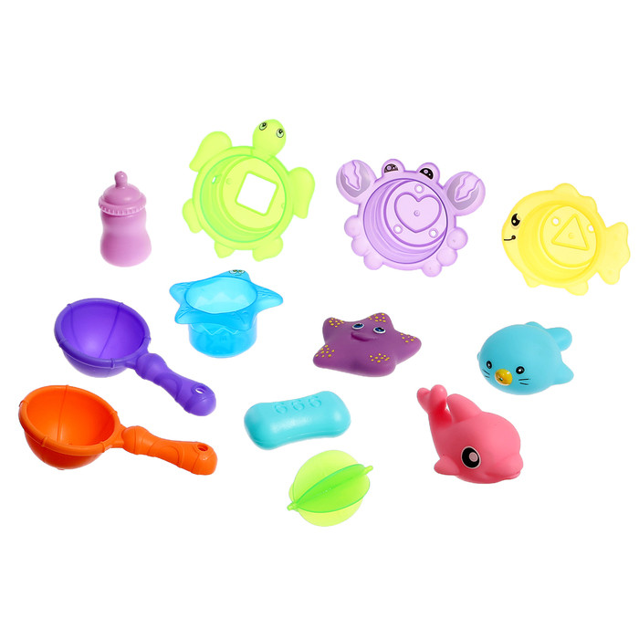 Набор игрушек для купания «Подводный мир», 11 предметов, МИКС - фото 1 - id-p225051997
