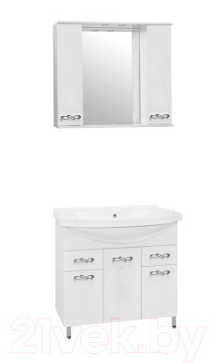Шкаф с зеркалом для ванной Style Line Венеция 90см - фото 8 - id-p225054403
