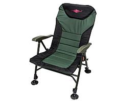 Кресло карповое с подлокотниками Mifine 55050 для рыбалки регулируемые спина и ножки до 120 кг