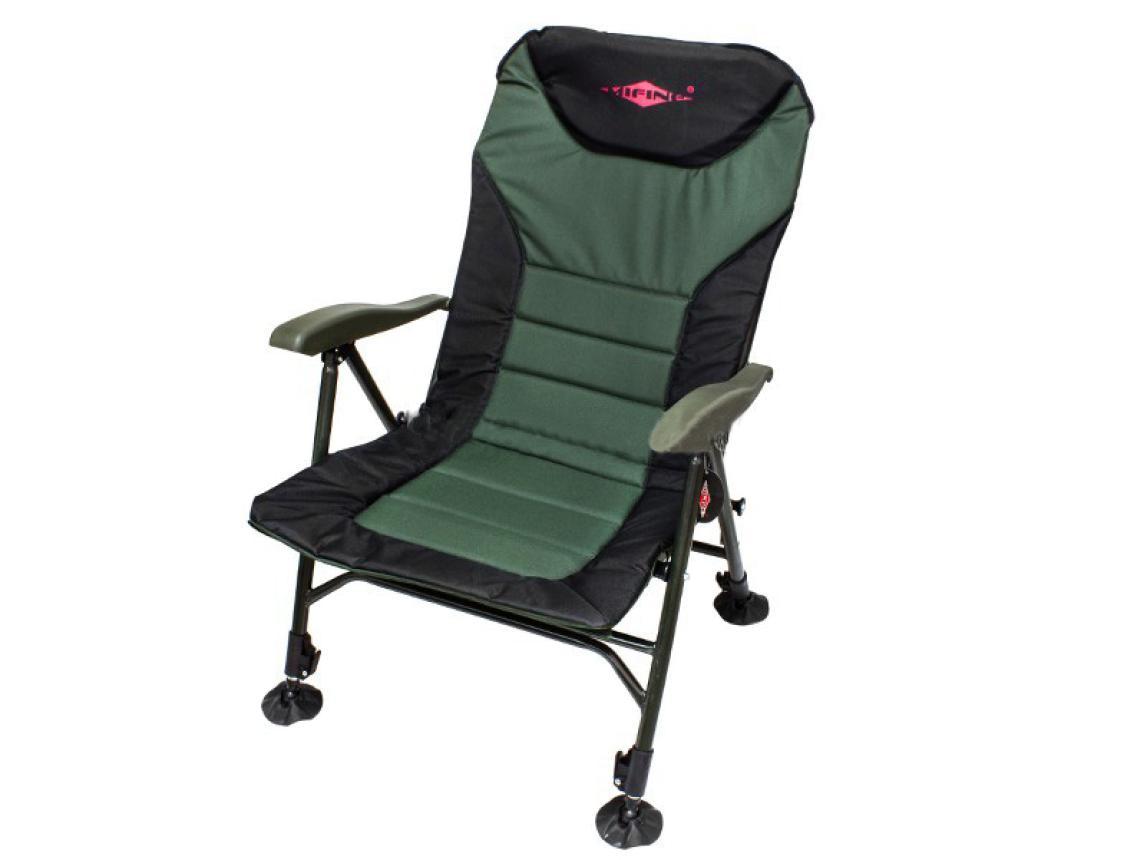 Кресло карповое с подлокотниками Mifine 55050 для рыбалки регулируемые спина и ножки до 120 кг - фото 1 - id-p225054660
