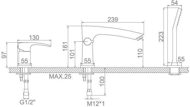 Смеситель Ledeme L1198 - фото 2 - id-p225055788