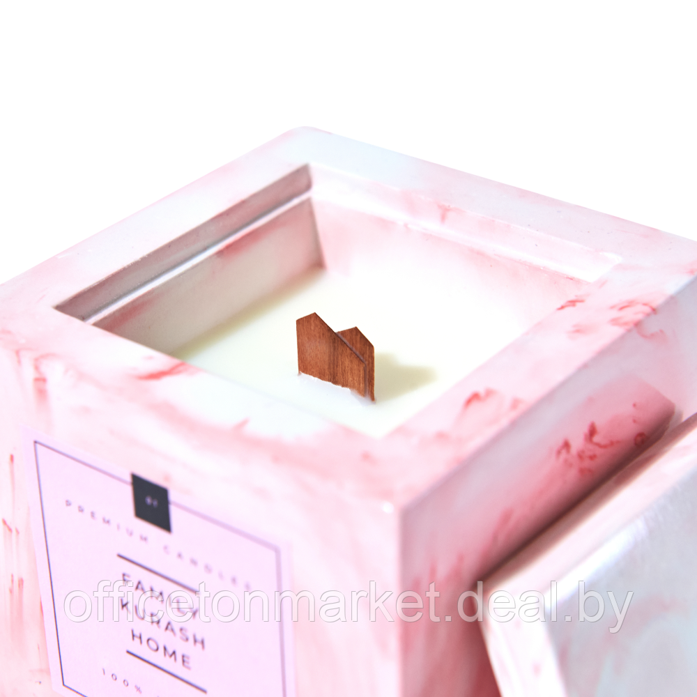 Свеча декоративная "Family Kurash Home Куб", ароматизированная, розовый - фото 3 - id-p225054707