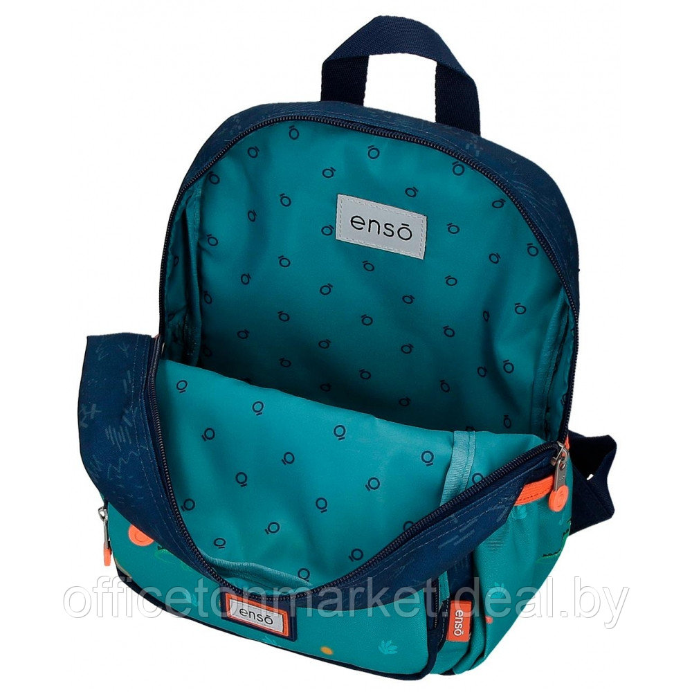 Рюкзак школьный Enso "Dino artist", M, темно-синий, зеленый - фото 4 - id-p225054713