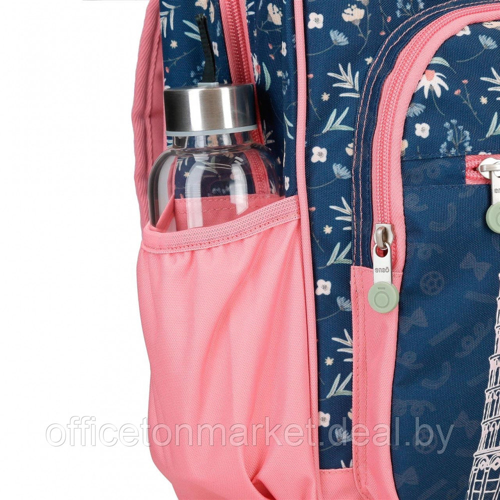 Рюкзак школьный "Ciao bella", M, 1 отделение, синий, розовый - фото 5 - id-p225054680