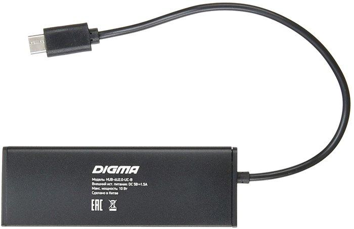 USB-хаб Digma HUB-4U2.0-UC-B - фото 4 - id-p225057649