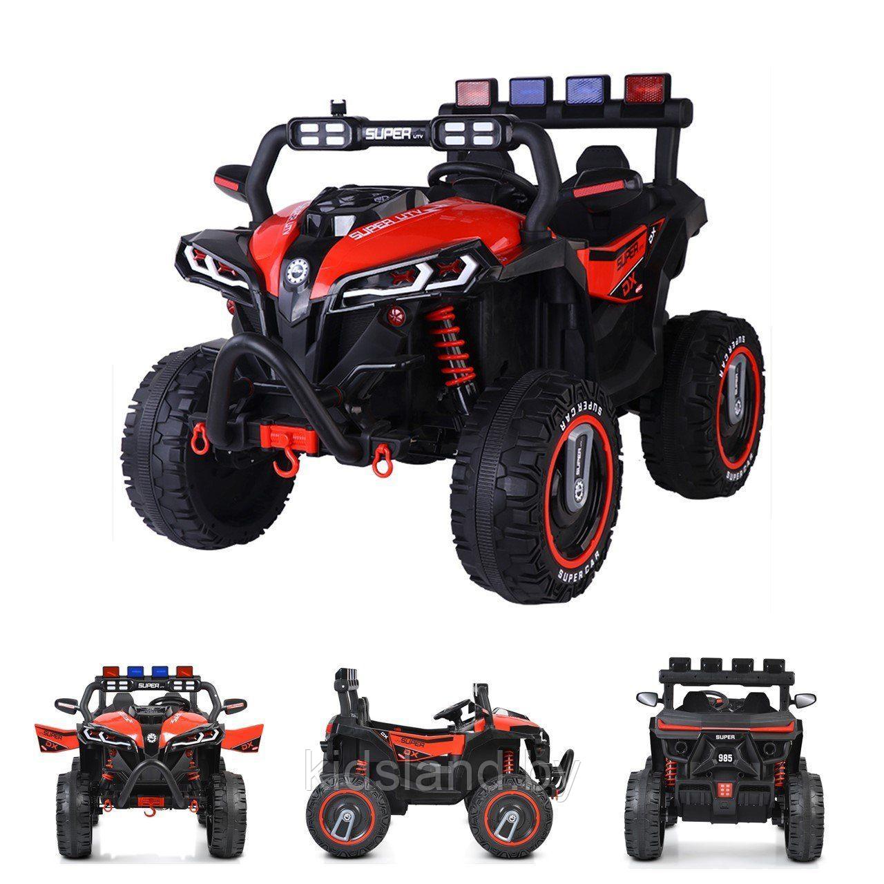 Детский электромобиль Electric Toys Buggy Grizzly LUX 4Х4 (красно-чёрный) двухместный полноприводн - фото 4 - id-p225057396