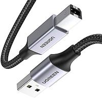 Кабель Ugreen US369 80802 USB Typa-A - USB Type-B (1.5 м, черный)