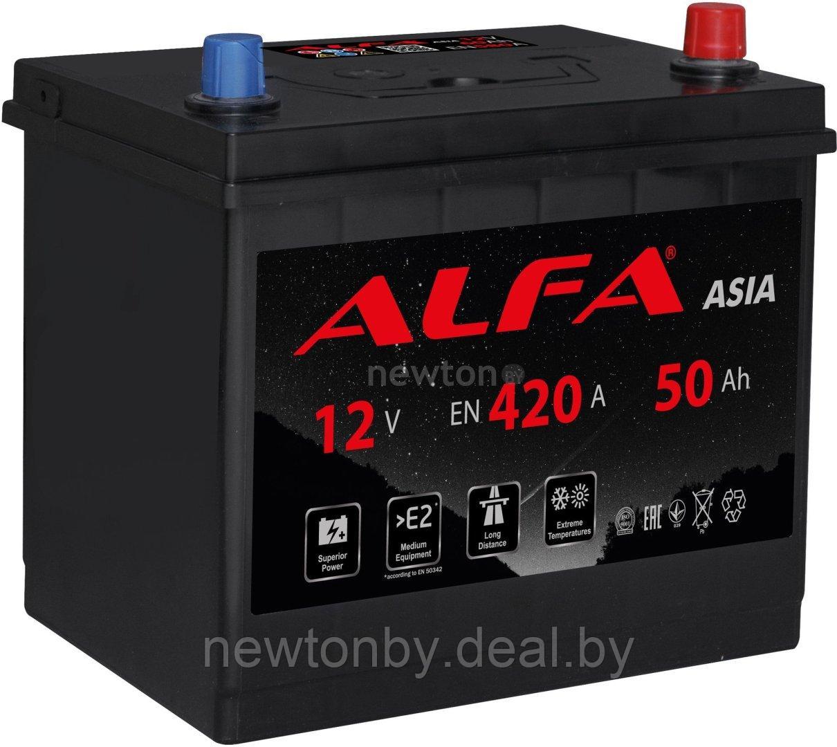 Автомобильный аккумулятор ALFA Asia JR 420A (50 А·ч) - фото 1 - id-p225058060