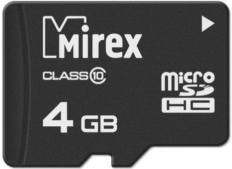 Карта памяти Mirex microSDHC 13612-MC10SD04 4GB - фото 1 - id-p225058207