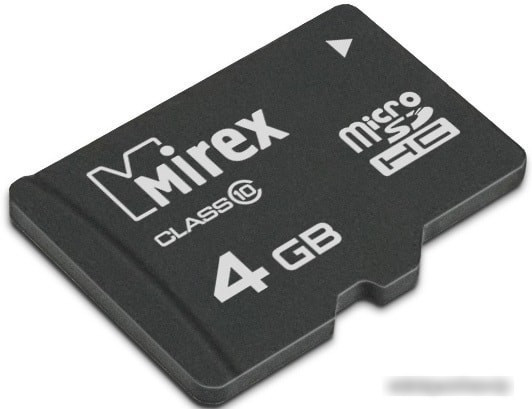 Карта памяти Mirex microSDHC 13612-MC10SD04 4GB - фото 2 - id-p225058207