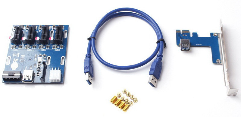Плата расширения портов PCI-E на 4х PCI-E 555807 - фото 3 - id-p225058632