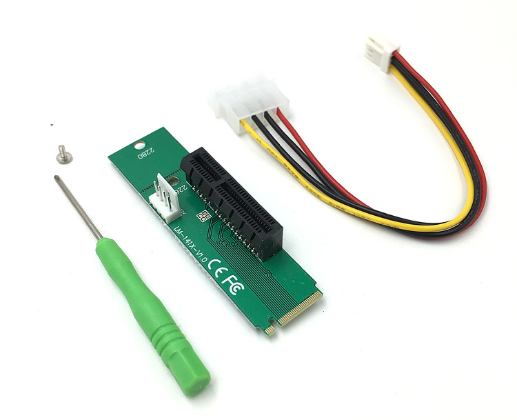 Адаптер - переходник M.2 - PCI-E, зеленый 555804 - фото 1 - id-p225058656