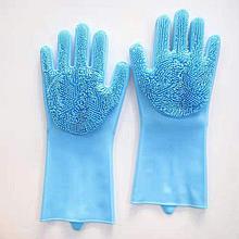 Хозяйственные силиконовые перчатки для уборки или мытья посуды, синий 557155