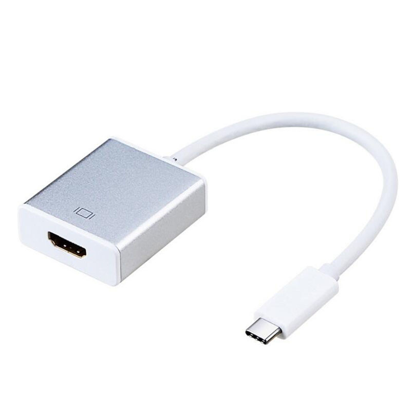 Адаптер - переходник USB 3.1 Type-C - HDMI, серебро 555686 - фото 1 - id-p225058741
