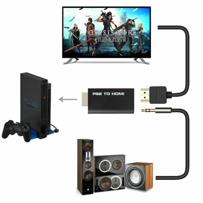 Адаптер - переходник PS2 - HDMI + jack 3.5mm (AUX), черный 555716 - фото 3 - id-p225058748