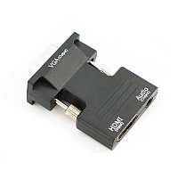 Адаптер - переходник HDMI VGA - jack 3.5mm (AUX) PRO MINI, черный 556319
