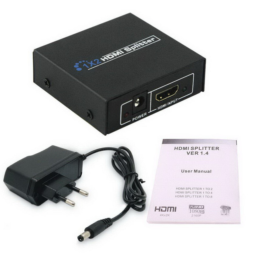 Адаптер - разветвитель - сплиттер 1×2 HDMI, FullHD 1080p 3D, активный 555553 - фото 7 - id-p225058765