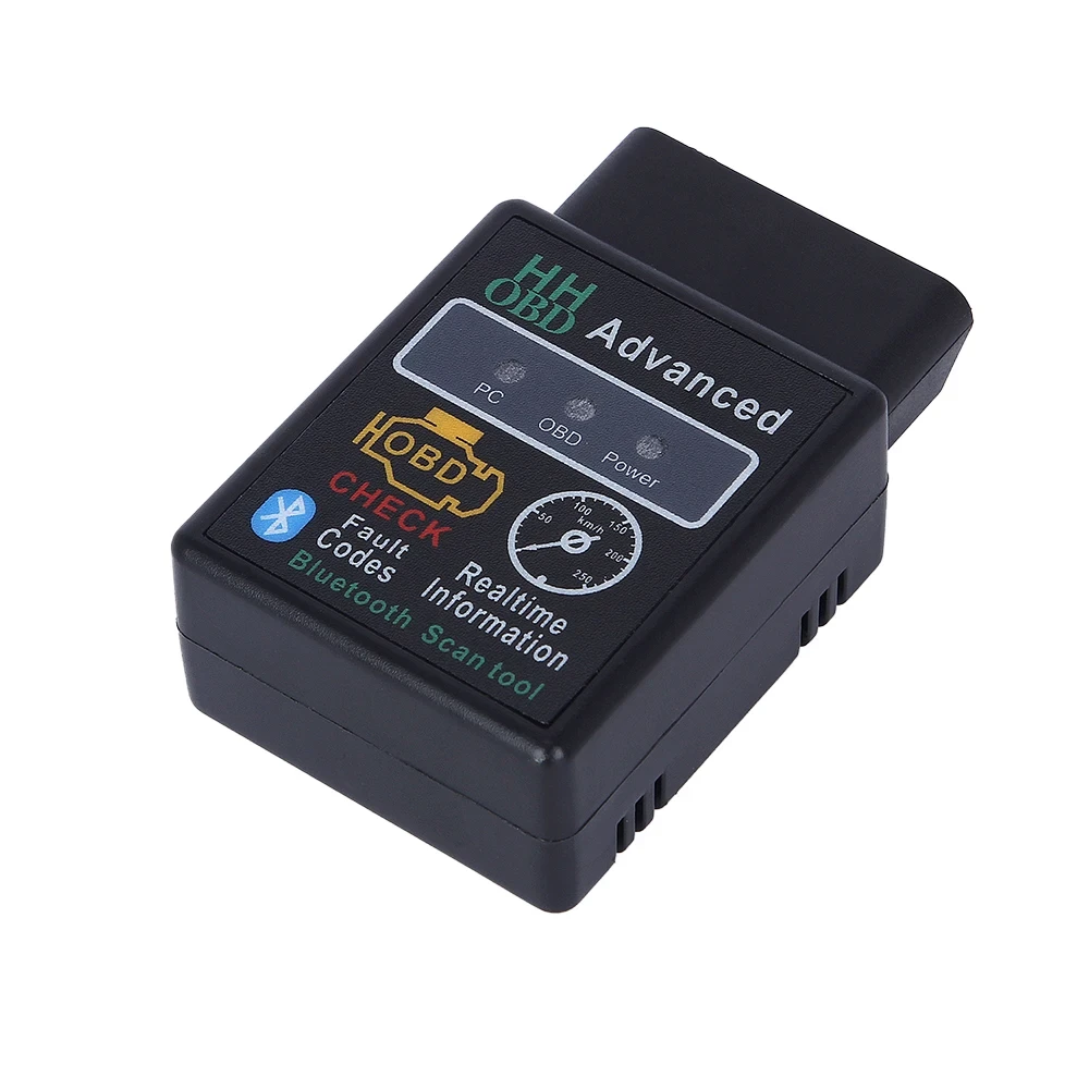 Автосканер ELM327 OBD2 v2.1 - aдаптер OBDII ver2.1, Bluetooth v5.1, с индикацией работы, черный 556757 - фото 1 - id-p225060735