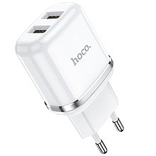 Зарядное устройство сетевое - блок питания HOCO N4, 2.4A, 2 USB, белый 555875