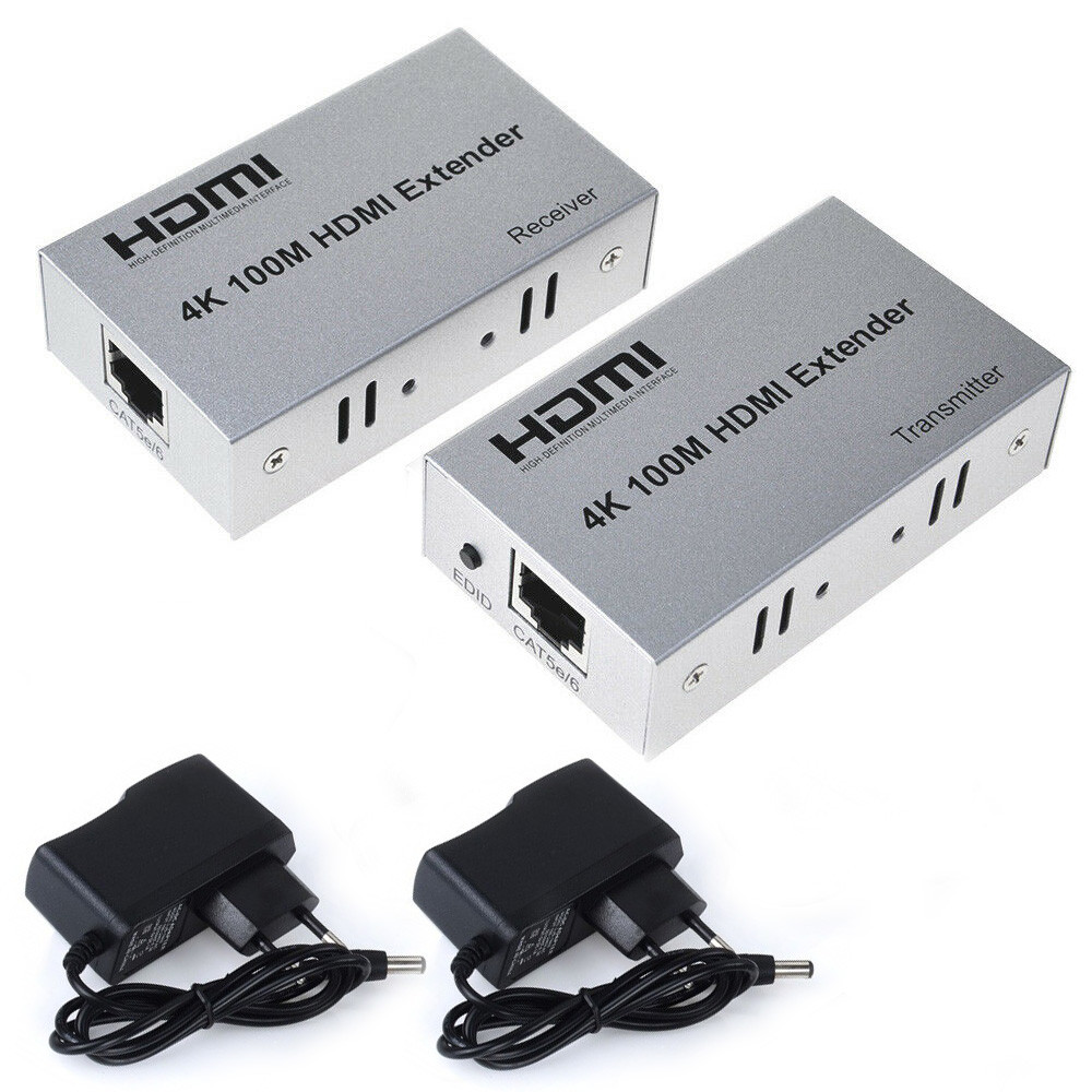 Удлинитель сигнала HDMI по витой паре RJ45 (LAN) до 100 метров, активный, UltraHD 4K, комплект 555576 - фото 6 - id-p225058807