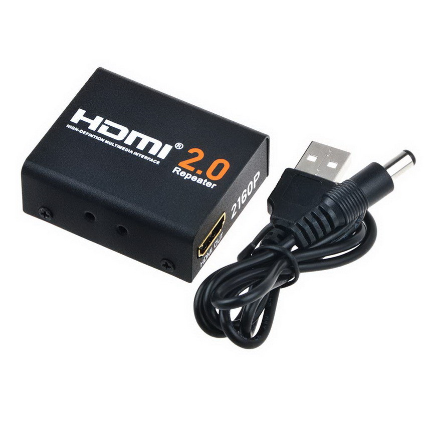 Репитер - повторитель - усилитель сигнала HDMI2.0 4K 3D, до 60 метров, активный, черный 555581 - фото 4 - id-p225058808