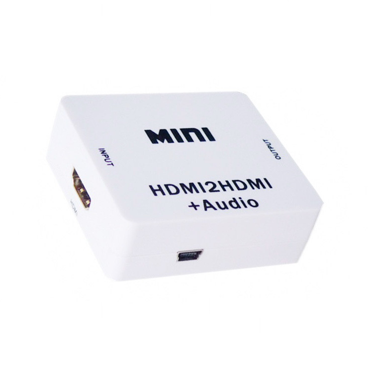 Адаптер - переходник HDMI - HDMI - jack 3.5mm (AUX), белый 555734 - фото 1 - id-p225058816