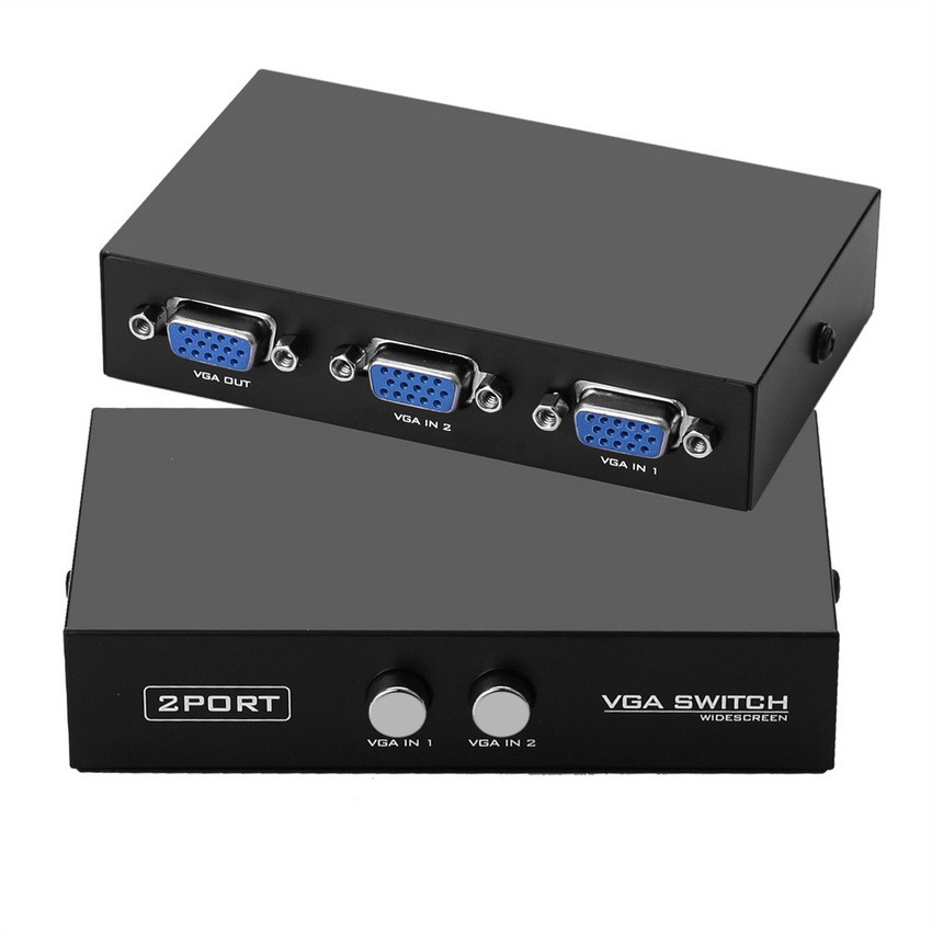 Адаптер - переключатель - свитч 2×1 VGA, пассивный, черный 555539 - фото 2 - id-p225058839