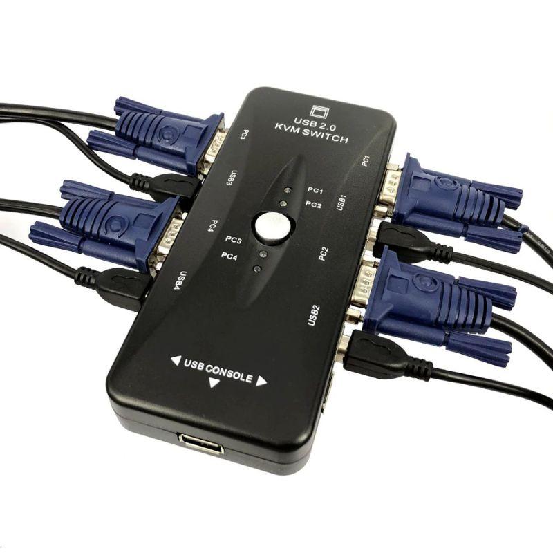 Адаптер - 4-х портовый KVM-переключатель VGA, черный 555592 - фото 5 - id-p225058841