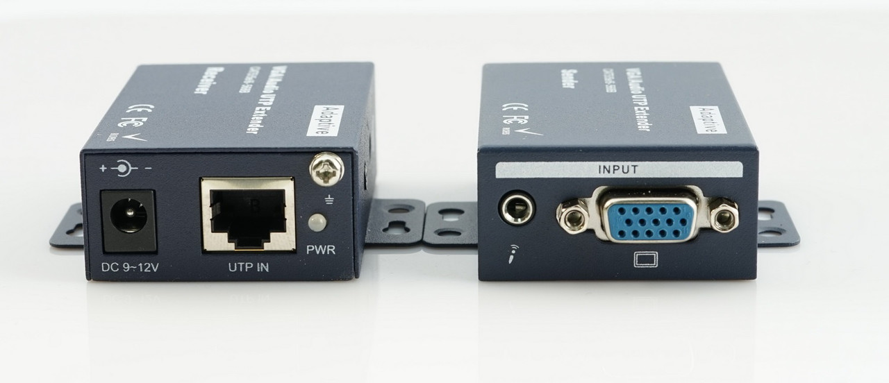 Удлинитель сигнала VGA по витой паре RJ45 (LAN) до 300 метров, активный, комплект, черный 556274 - фото 4 - id-p225058844
