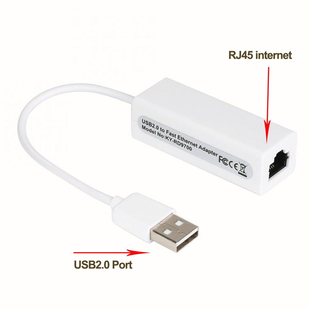 Адаптер - переходник USB2.0 - RJ45 (LAN) до 100 Мбит/с, белый 555062 - фото 3 - id-p225058853