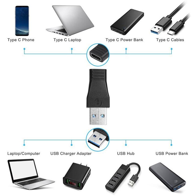 Адаптер - переходник OTG USB3.1 Type-C - USB3.0, ver.02, черный 555660 - фото 3 - id-p225058856