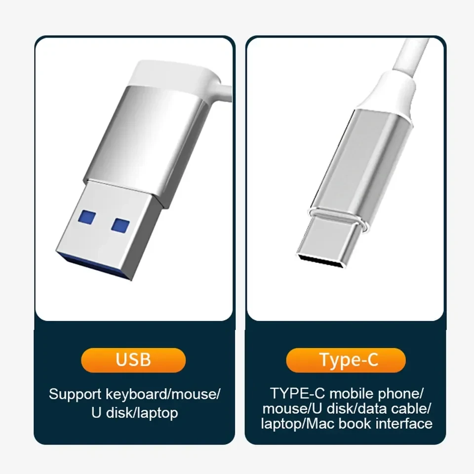 Адаптер - хаб USB3.0 Type-A/USB3.1 Type-C на USB3.0 - 3x USB2.0, серебро 556654 - фото 3 - id-p225058887