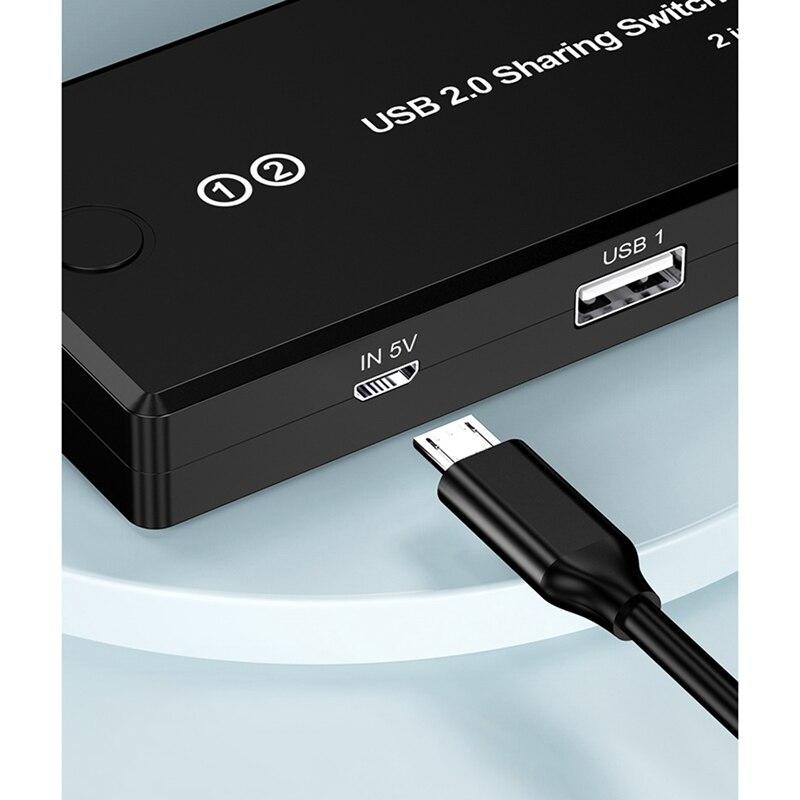 Адаптер - KVM переключатель - USB2.0 свитч 2×4 для подключения клавиатуры, мышки, принтера и сканера к двум - фото 5 - id-p225058895