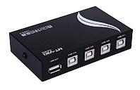 Адаптер - переключатель - свитч USB-B - USB2.0 для подключения принтера или сканера к четырем ноутбукам или