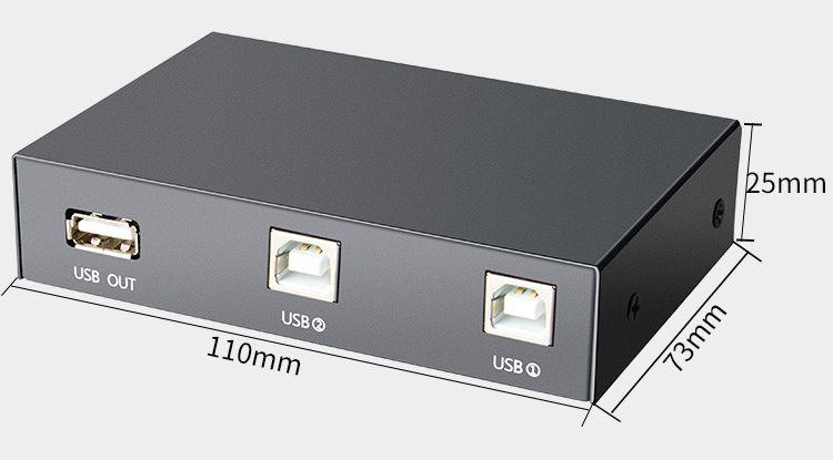 Адаптер - переключатель - свитч USB-B - USB2.0 для подключения принтера или сканера к двум ноутбукам или - фото 6 - id-p225058898