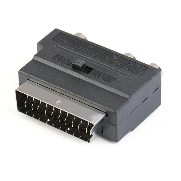 Адаптер - переходник SCART - RCA (AV), вход-выход, черный 555607 - фото 2 - id-p225058920