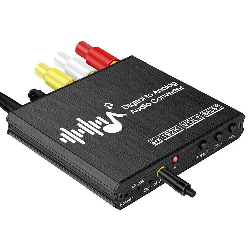 Адаптер - переходник, аудио-преобразователь с оптики (Toslink/SPDIF) на jack 3.5mm (AUX), RCA, пульт, черный - фото 6 - id-p225058925