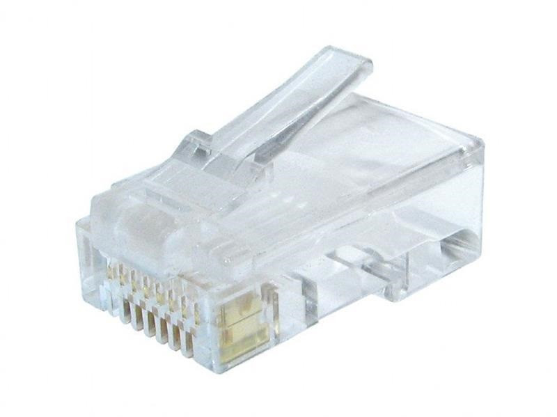 Коннектор RJ45 CAT-5E, пластик, прозрачный, 1 штука 556526 - фото 2 - id-p225058939