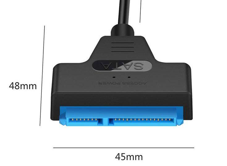 Адаптер - переходник - кабель SATA - USB3.1 Type-C для жесткого диска SSD/HDD 2.5 , черный 555635 - фото 6 - id-p225058947