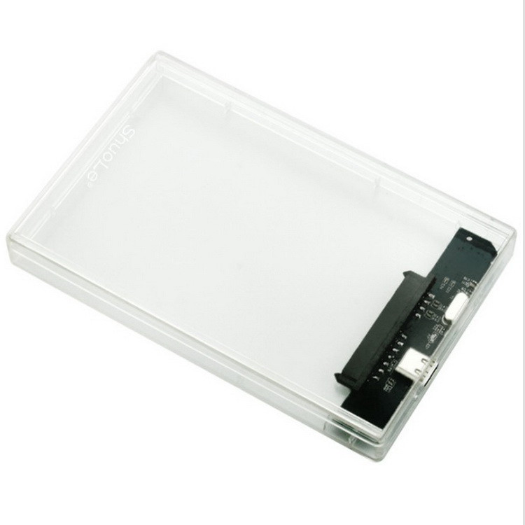 Внешний корпус - бокс SATA - MiniUSB - USB2.0 для жесткого диска SSD/HDD 2.5 , прозрачный 555015 - фото 2 - id-p225058958