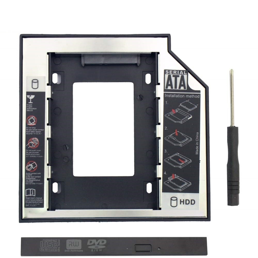 Адаптер SATA III - внутренний корпус для SSD/HDD для ноутбука, 9,5мм, пластик, черный 555629 - фото 1 - id-p225058962