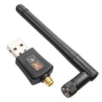 Адаптер - беспроводной WiFi-приемник USB2.0, антенна, до 600 Мбит/с, двухдиапазонный - 2.4GHz/5GHz 555322 - фото 1 - id-p225058976